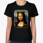 Классическая женская футболка Мона Киса