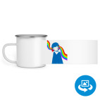 Кружка металлическая белая (круговая запечатка)