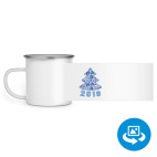 Кружка металлическая белая (круговая запечатка)