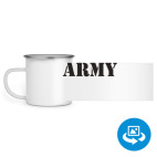 Кружка металлическая белая (круговая запечатка)