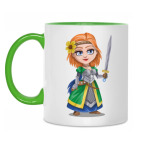 Двухцветная кружка Рыжая с мечом