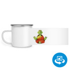 Кружка металлическая белая (круговая запечатка)