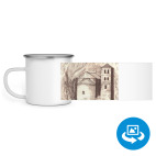 Кружка металлическая белая (круговая запечатка)