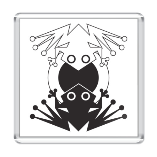 Магнит с принтом Лягушки