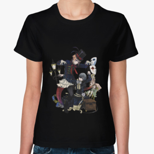 Женская футболка Тёмный дворецкий  Kuroshitsuji
