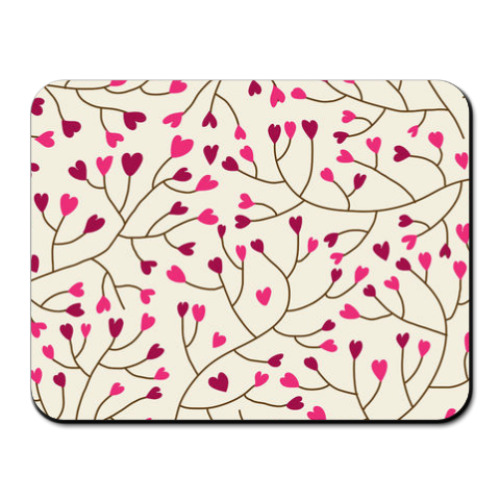 Коврик для мыши с принтом Сердечки
