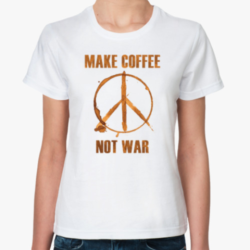 Классическая футболка Make Coffee Not War