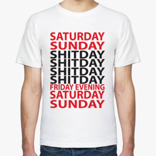 Футболка с принтом SHITDAY