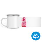 Кружка металлическая белая (круговая запечатка)