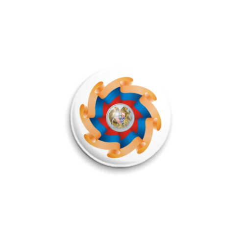 Значок 25мм герб и флаг