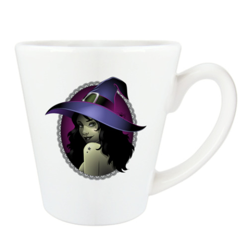 Чашка Латте с принтом Ведьма