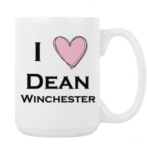 Кружка с принтом I love Dean Winchester
