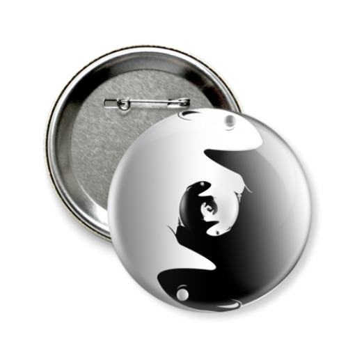 Значок 58мм с принтом МЫШЬление