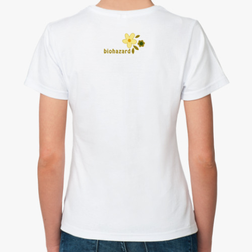 Классическая футболка с принтом Био опасность
