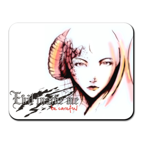 Коврик для мыши с принтом EVIL INSIDE