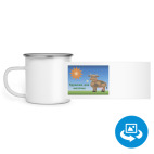 Кружка металлическая белая (круговая запечатка)