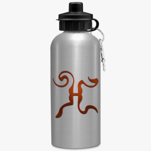 Бутылка с карабином (500 мл) с принтом Буква Н