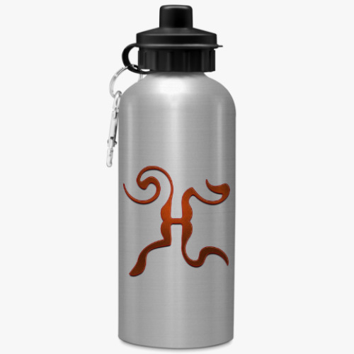 Бутылка с карабином (500 мл) с принтом Буква Н