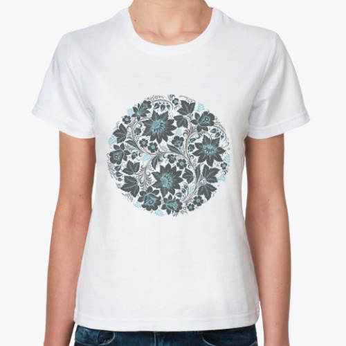 Классическая футболка с принтом  Русский народный узор