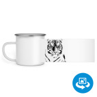 Кружка металлическая белая (круговая запечатка)