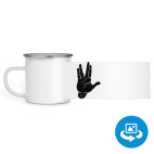 Кружка металлическая белая (круговая запечатка)