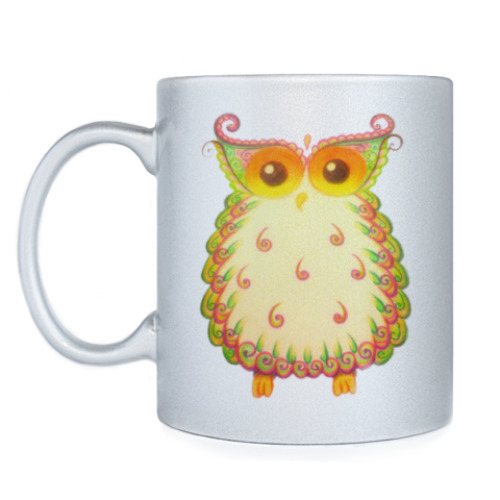 Кружка с принтом Теплая сова из Индии