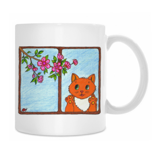 Кружка Кот в окошке