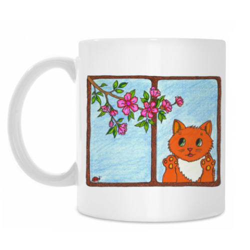 Кружка Кот в окошке