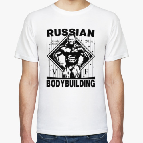 Футболка с принтом Чемпионы по бодибилдингу: Виталий Фатеев