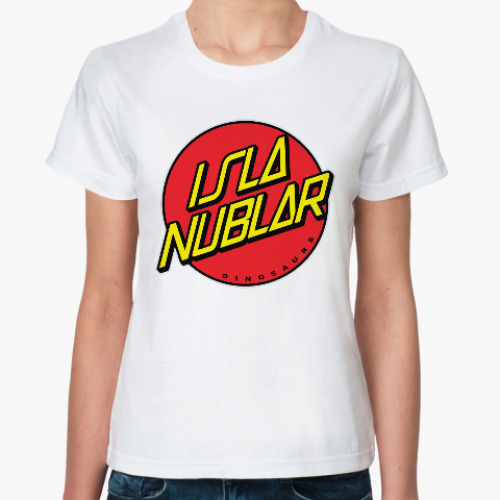 Классическая футболка с принтом Исла Нублар (Парк юрского периода)