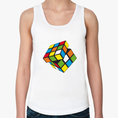 Женская майка с принтом Кубик Рубика