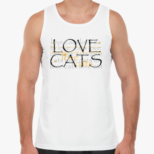 Майка с принтом Люблю кошек