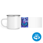 Кружка металлическая белая (круговая запечатка)