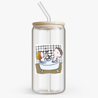 Банка с бамбуковой крышкой