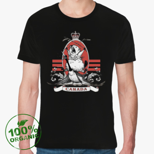 Футболка из органик-хлопка с принтом Canada