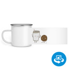 Кружка металлическая белая (круговая запечатка)