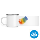 Кружка металлическая белая (круговая запечатка)