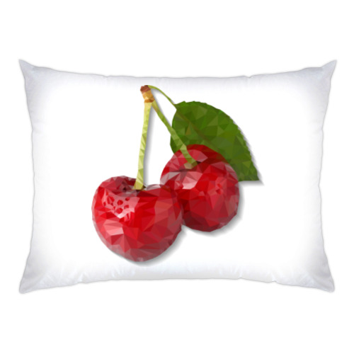 Подушка Cherry with a leaf
