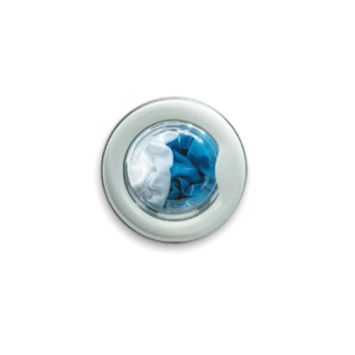 Значок 25мм с принтом  Стиральная Машина