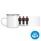 Кружка металлическая белая (круговая запечатка)