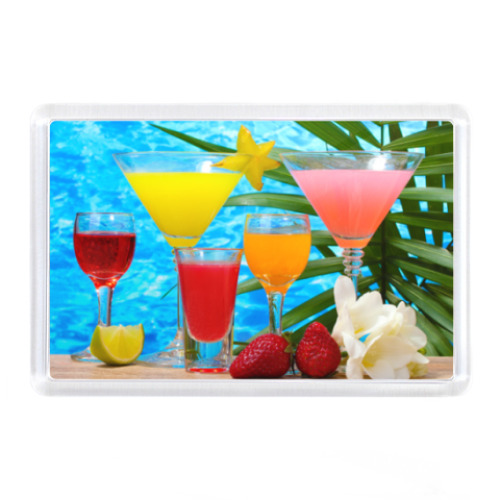 Магнит с принтом Коктейль