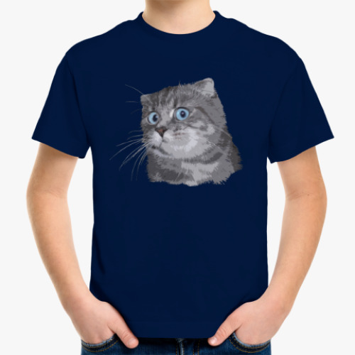 Детская футболка с принтом Кот