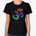 Классическая женская футболка Индийский символ АУМ