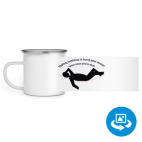 Кружка металлическая белая (круговая запечатка)