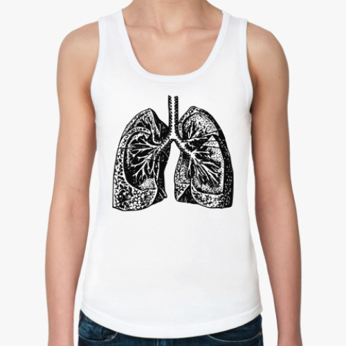 Женская майка с принтом  'Anatomy: Lungs'