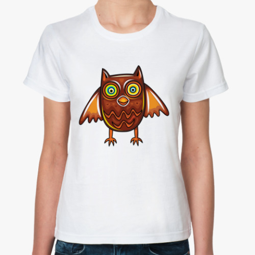 Классическая футболка с принтом SOWA