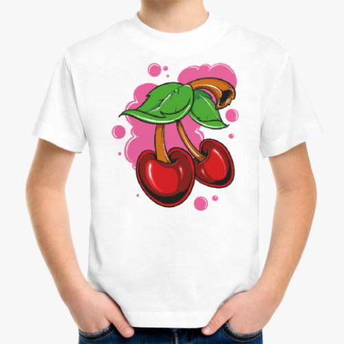 Детская футболка с принтом Черешня
