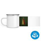 Кружка металлическая белая (круговая запечатка)