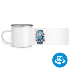 Кружка металлическая белая (круговая запечатка)