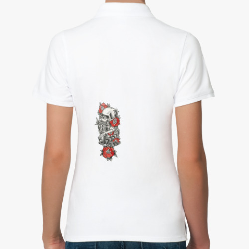 Женская рубашка поло (печать) с принтом Время